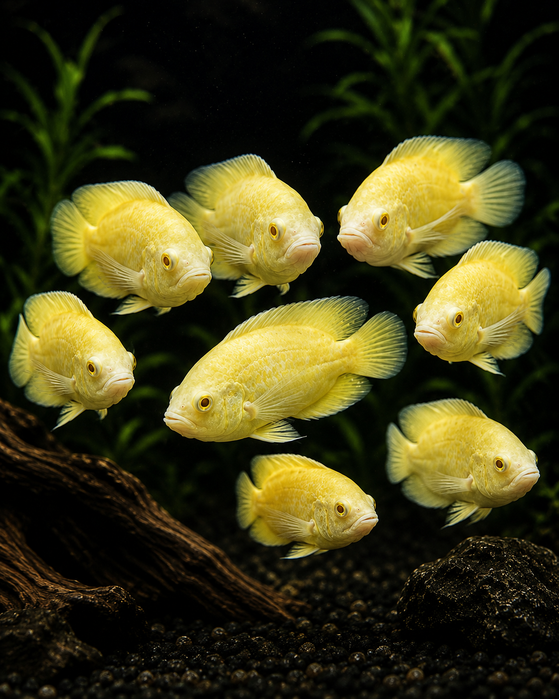 Albino Lemon Oscar (Astronotus ocellatus) | Live Freshwater Aquarium Fish