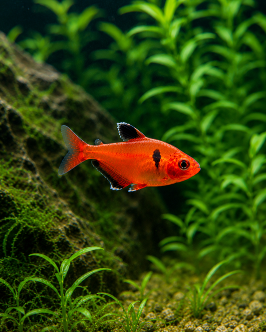 Serpae Tetra (Red Minor) – Vibrant Red Schooling Fish