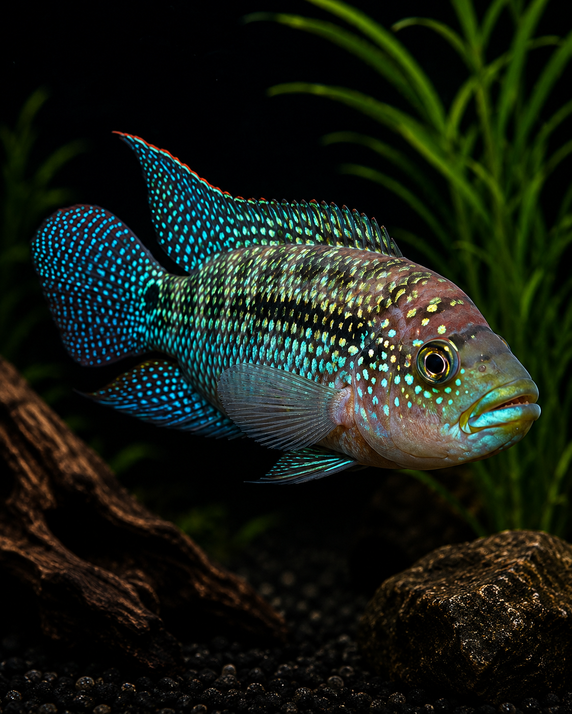 Jack Dempsey Cichlid (Rocio octofasciata) | Live Freshwater Aquarium Fish
